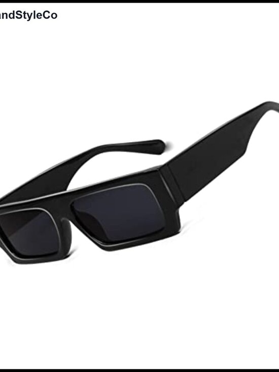 Accessories - Small Rectangle Sunglasses Narrow Square Retro Vintage Shades